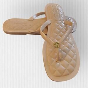 Petite Jolie Womens Flip Flop Sandal Flat Thong Size 9 Blush Rubber PVC